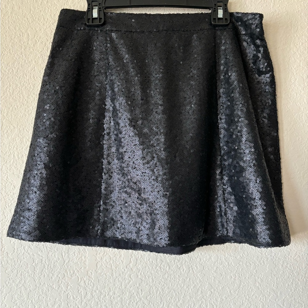 Decree Juniors Black Sequin Mini‎ Skirt Sz M